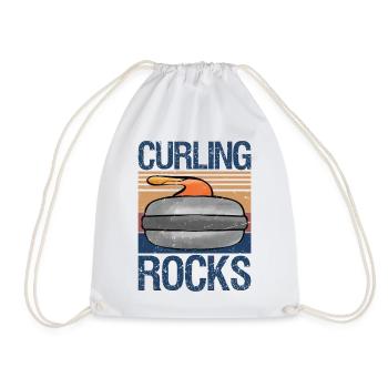 Curling Rocks Funny Winter Sports Gift - Turnbeutel - Weiß - Vorne