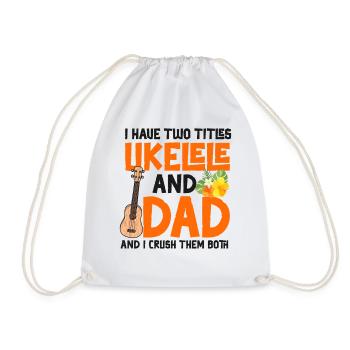 Ukulélé hawaïen Ukulélé Papa que j’ai - Sac de sport léger - blanc - Devant