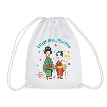Cheers To The New Year 2026 Celebration Design - Drawstring Bag - white - Front