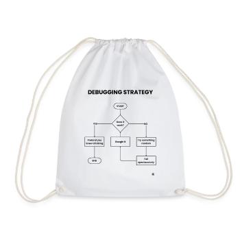 Debugging-Strategie-Flussdiagramm – Funktioniert es Geschenk - Turnbeutel - Weiß - Vorne