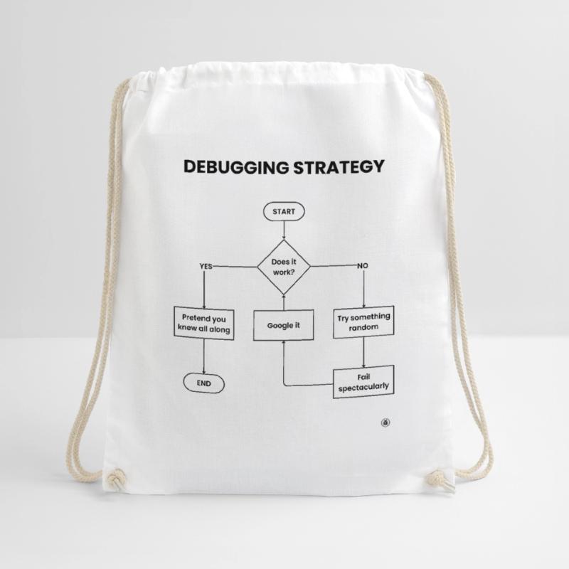 Debugging Strategy Flowchart - Does It Work Gift Drawstring Bag