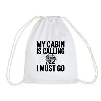 Ma cabane m’appelle et je dois partir - Sac de sport léger - blanc - Devant