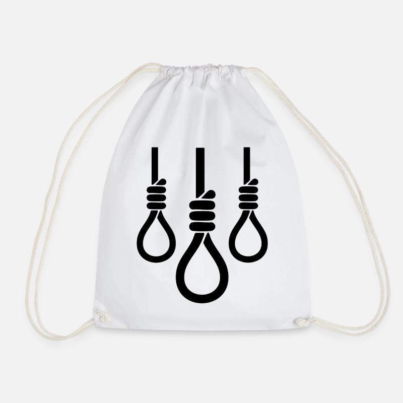 The Gallows Rope - Drawstring Bag - white