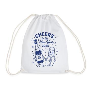 Cheers to the New Year 2026 Celebration - Drawstring Bag - white - Front