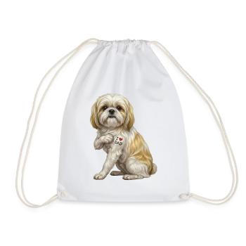 J’adore le t-shirt portrait de chien de papa - Sac de sport léger - blanc - Devant