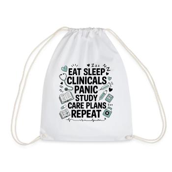 Medical learning love motif - Drawstring Bag - white - Front