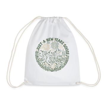 Just A New Year's Goose 2026 Party - Drawstring Bag - white - Front