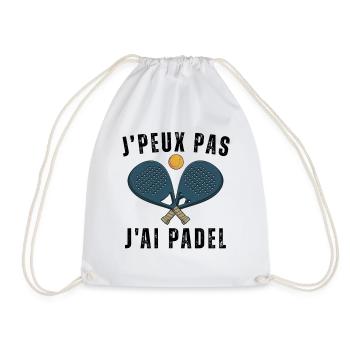 Ich kann kein Padel haben - Turnbeutel - Weiß - Vorne