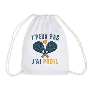 I can't I have padel - Drawstring Bag - white - Front