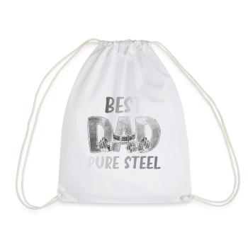 Best Dad Pure Steel - Turnbeutel - Weiß - Vorne