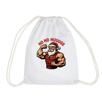 Ho, ho! Huge fun Christmas workout at Fit - Drawstring Bag - white - Front