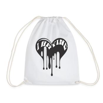 Je vais bien, cœur sombre, ça va, tout va bien. - Sac de sport léger - blanc - Devant