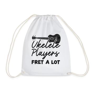 Hawaiian Ukulele Uke Ukulele - Drawstring Bag - white - Front