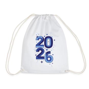 Celebrate 2026 New Year's Eve Fireworks - Drawstring Bag - white - Front
