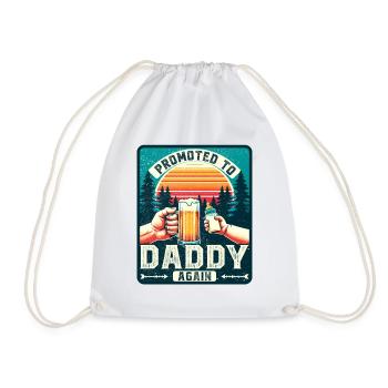 Dad again, dad-to-be, future father - Drawstring Bag - white - Front