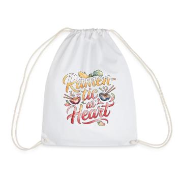 Ramen-tic au cœur Nourriture japonaise Ramen de nouilles - Sac de sport léger - blanc - Devant