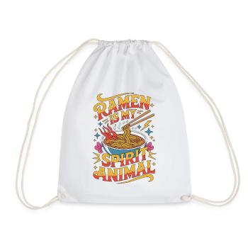 Le ramen est mon amoureux de la nourriture pour les bols de nouilles animaux, animaux spirituels - Sac de sport léger - blanc - Devant