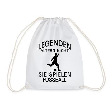 Les légendes ne vieillissent pas le football - Sac de sport léger - blanc - Devant