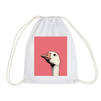 Judgmental Goose Illustration – Funny Animal Art D - Turnbeutel - Weiß - Vorne