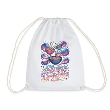 Ramen Slurp Dreams Loves Noodle Bowl Ramen Chef - Drawstring Bag - white - Front