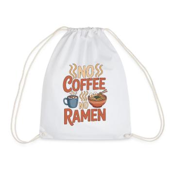 Ramen sans café sans bol de nouilles, amateur de café - Sac de sport léger - blanc - Devant