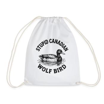 Stupide oiseau loup canadien - Sac de sport léger - blanc - Devant