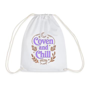 Witchcraft Coven And Chill Tarot Reading Wicca - Drawstring Bag - white - Front