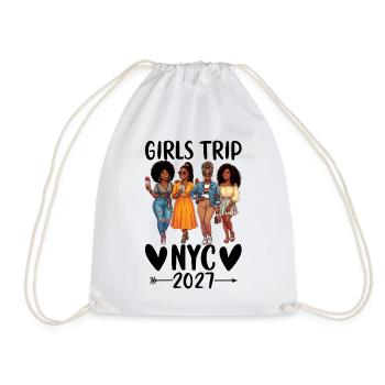 NYC Girls Trip 2027 - Drawstring Bag - white - Front
