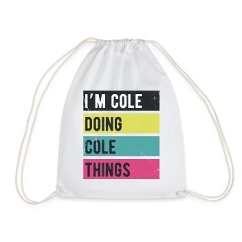 Je suis Cole qui fait des choses rétro - Sac de sport léger - blanc - Devant