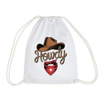 Howdy Cowboy - Conception de corde western - Sac de sport léger - blanc - Devant