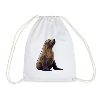 Animal phoque Lion de mer - Sac de sport léger - blanc - Devant