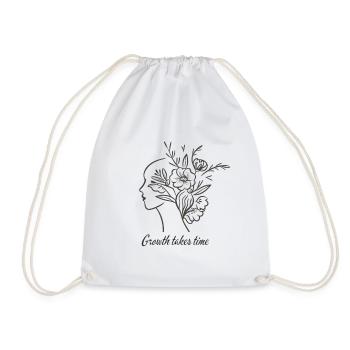 Floral Brain Line Art - Growth - Turnbeutel - Weiß - Vorne