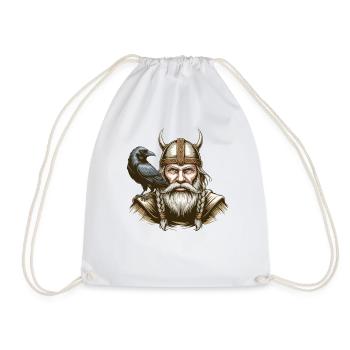 Viking Viking Legend Sailor Odin Raven Fighter - Drawstring Bag - white - Front