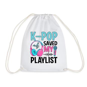 K-Pop Saved My Playlist - Turnbeutel - Weiß - Vorne