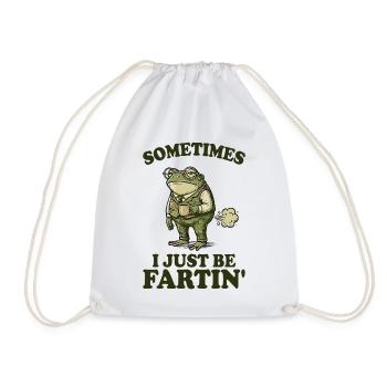 Grenouille, drôle, parfois je me fais juste pêtre - Sac de sport léger - blanc - Devant