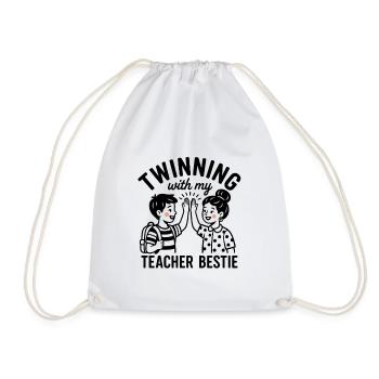 Jumelage avec ma meilleure amie enseignante - Sac de sport léger - blanc - Devant