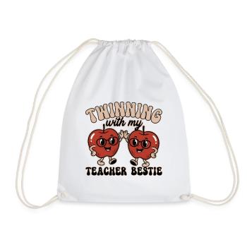 Jumelage avec ma meilleure amie enseignante - Sac de sport léger - blanc - Devant