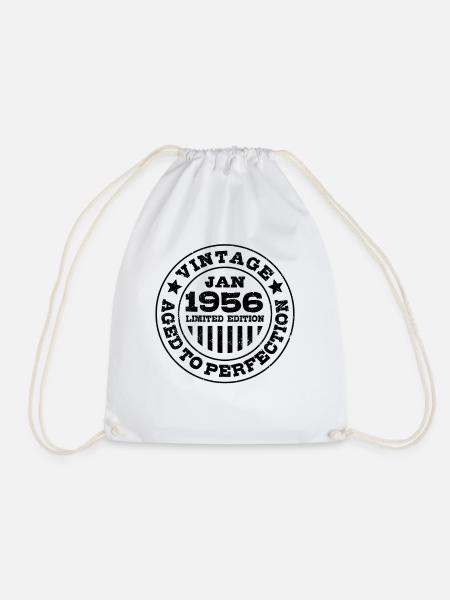 Janvier 1956 | Vieilli à la perfection | Anniversaire - Sac de sport léger - blanc