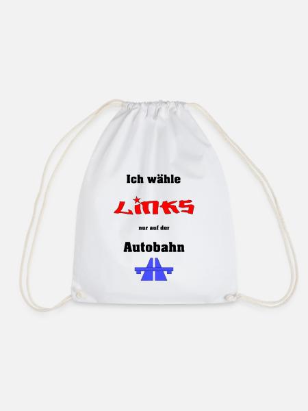 Ich wähle Links - Turnbeutel - Weiß