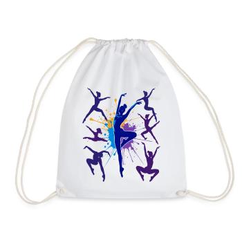 Gymnastics Gymnastics Acrobatics Artistic Gymnastics - Drawstring Bag - white - Front