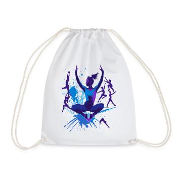 Gymnastics Gymnastics Acrobatics Artistic Gymnastics - Drawstring Bag - white - Front