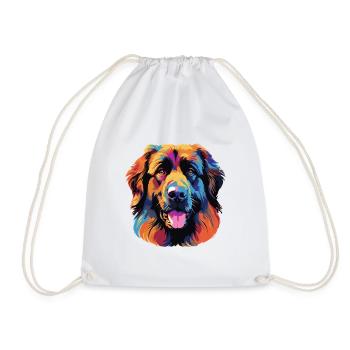 Explosion de couleur Portrait de chien - Sac de sport léger - blanc - Devant