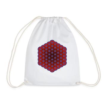 Festival Wear Rave Techno Goa Party Mandala Pattern - Drawstring Bag - white - Front