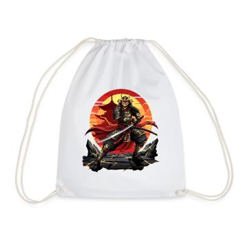 Otaku Samurai Krieger Japan Katana Design - Turnbeutel - Weiß - Vorne