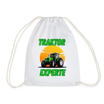 Traktor Experte - Turnbeutel - Weiß - Vorne