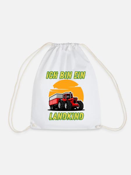 Traktor - Ich bin ein Landkind - Turnbeutel - Weiß