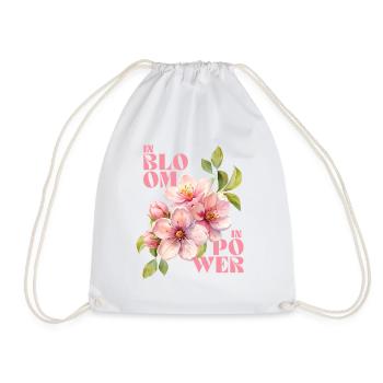 IN BLOOM - IN POWER - Drawstring Bag - white - Front