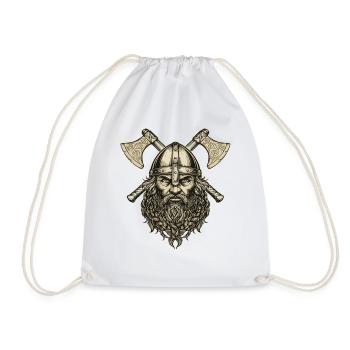 Légende viking viking marin Odin Raven Fighter - Sac de sport léger - blanc - Devant