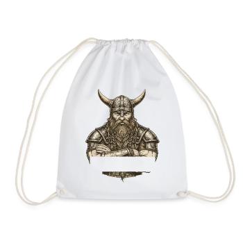Légende viking viking marin Odin Raven Fighter - Sac de sport léger - blanc - Devant