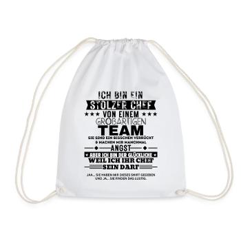 Fier patron d’une excellente équipe - Sac de sport léger - blanc - Devant